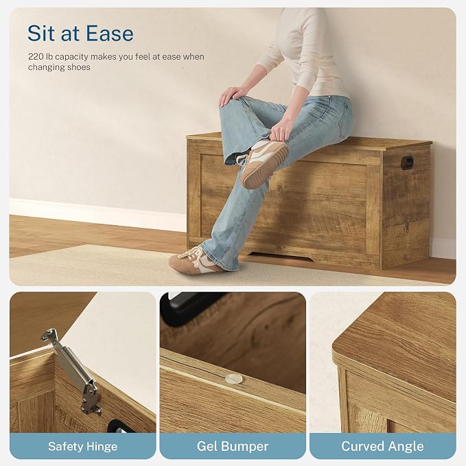 usikey 39.4” Storage Bench, Toy Box - Image 6