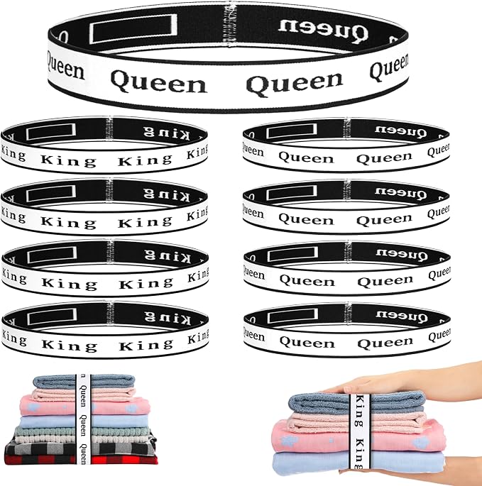 8Pcs Bed Sheet Organizer Bands Sheets Labels by home