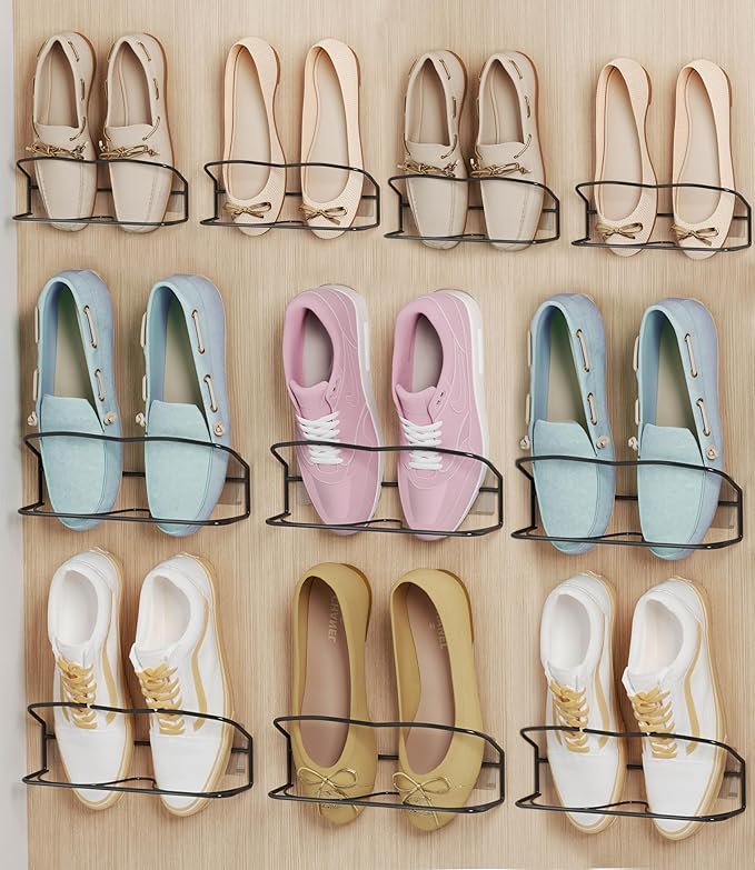 10Pack Wall Mounted Shoe Rack by PrimZootyDesign