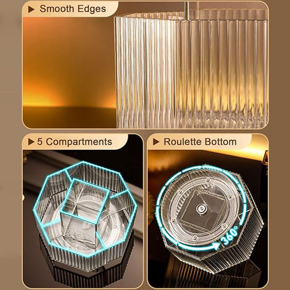 LINFIDITE 360°Rotating Makeup Organizer Holder Cosmetic Display Case Clear - Image 7