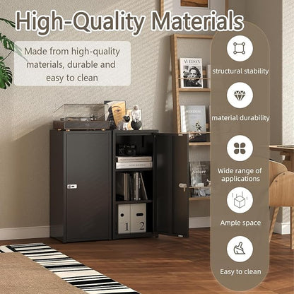 Metal Locker Cabinet 34.6", Lock & Adjustable Shelf, Secure Dial Lock, - Image 3