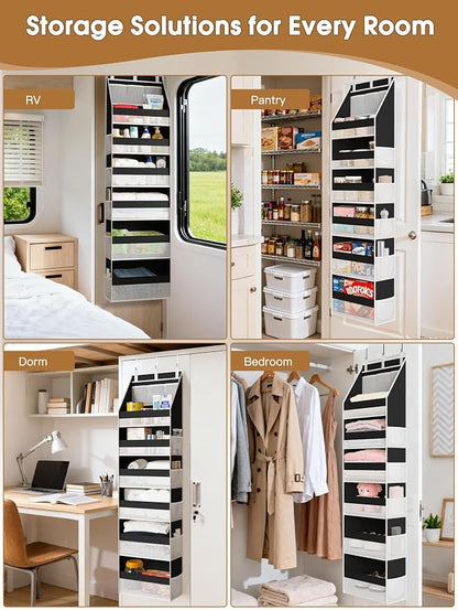 Criusia Over the Door Organizer, Heavy-Duty 6-Shelf Hanging Storage - Image 6