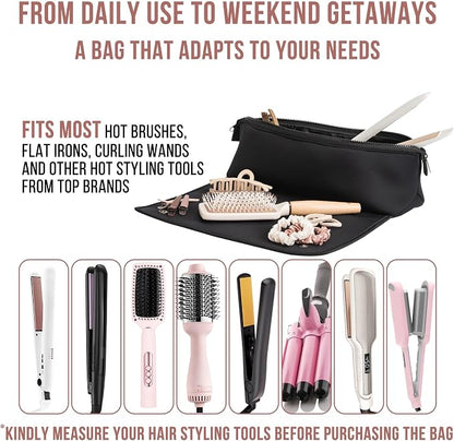 BAREFOOT CARIBOU Hair Tools Travel Bag and Heat Resistant Mat - Image 6