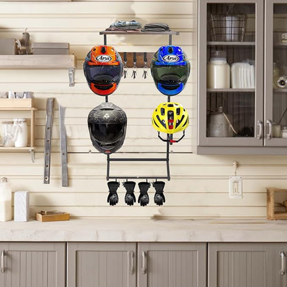 Motorcycle Helmet Holder Wall-Mounted Helmet Rack - Image 5