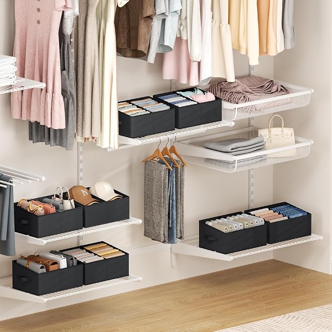 DIMJ Large Closet Shelf Organizer Bins 8 Packs - Image 6