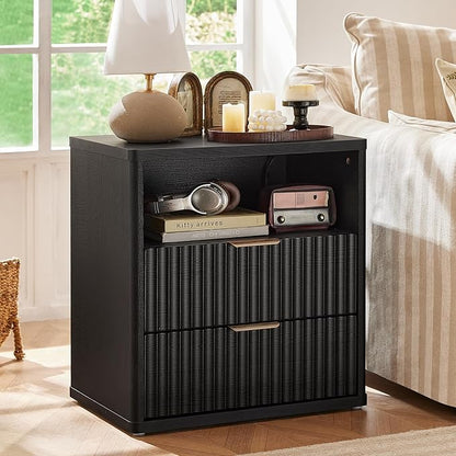 LEYAOYAO Fluted Farmhouse Nightstand Set of 2 - Image 5