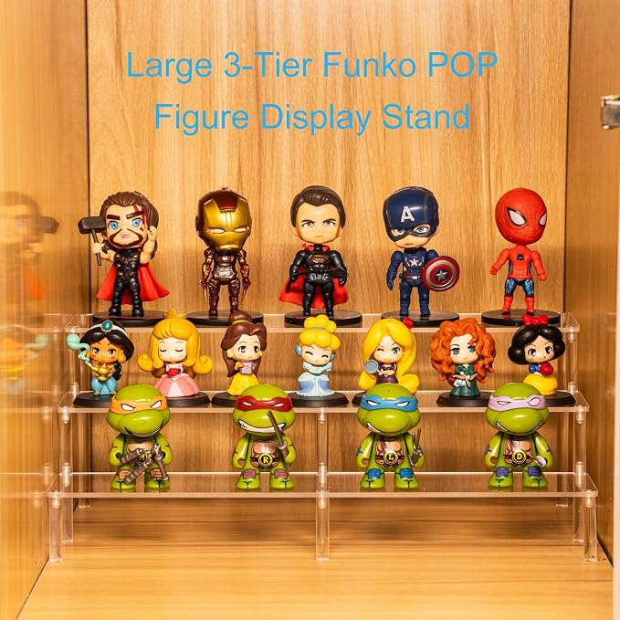 HENABLE 14.8 IN Large Acrylic Perfume Organizer Stand, Funko POP, Dessert - Image 3