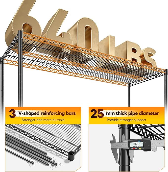 REIBII 83"H Storage Shelves 3840LBS Metal Shelving Unit Garage Shelving Heavy - Image 9