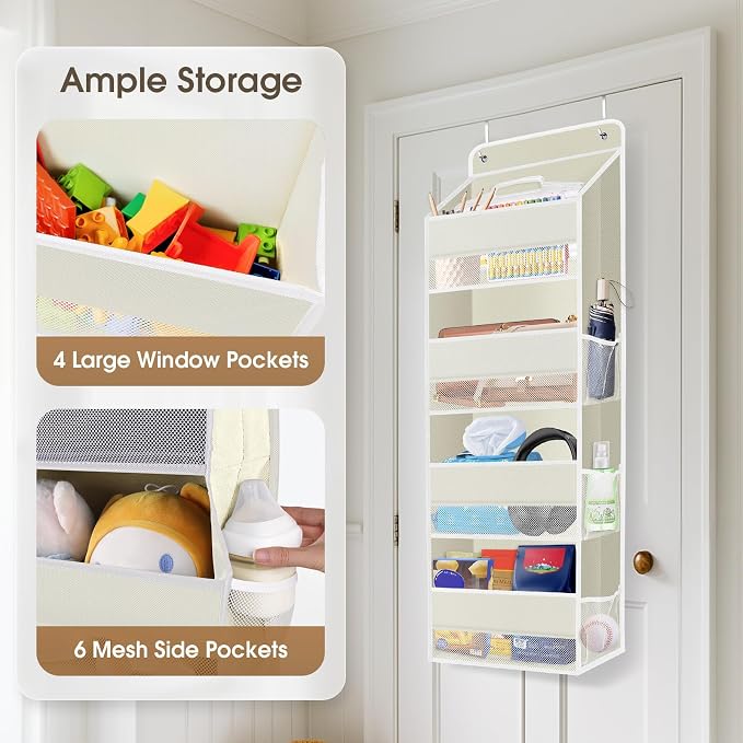 2 Pack Over The Door Organizer, Hanging Storage Organizer - Image 4