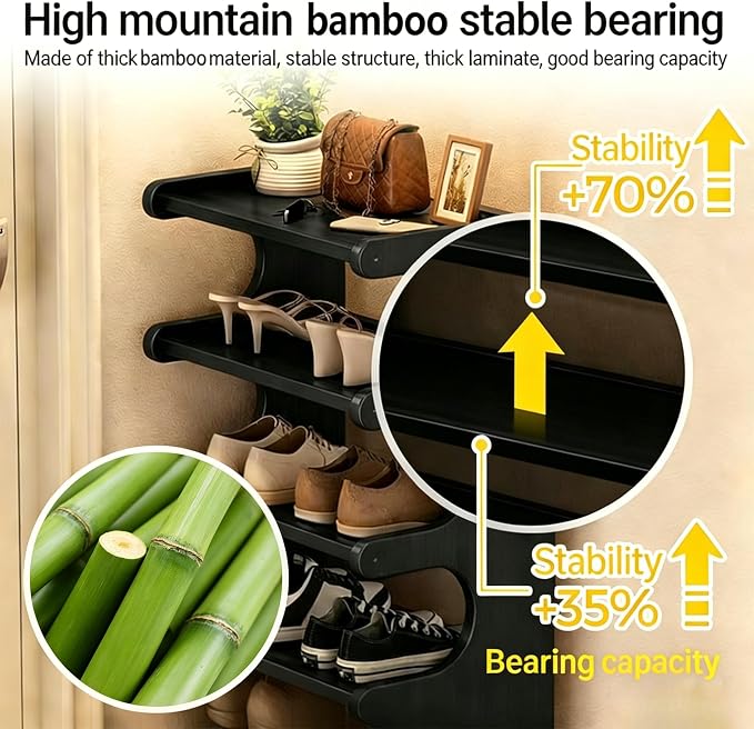 39" Bamboo Shoe Rack - Image 7