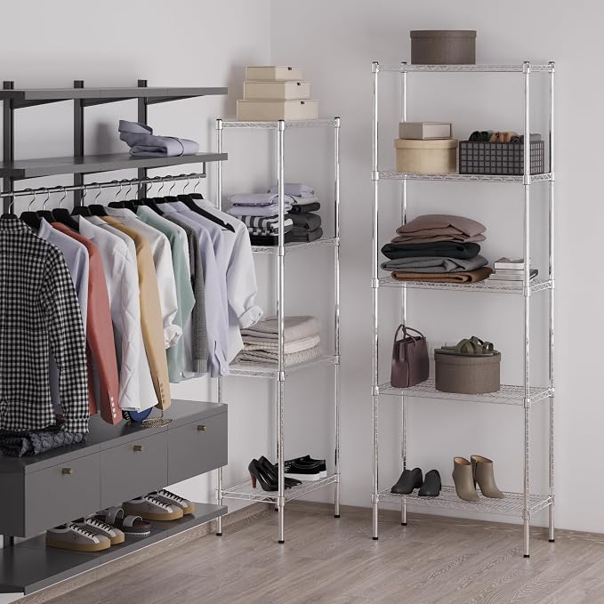14" Deep x 30" Wide x 86" Height Wire Shelving Kit | 5-Tier | NSF Commercial - Image 5