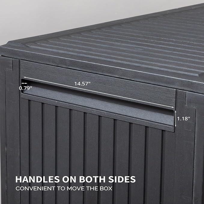 Vasitelan 90 Gallon Outdoor Storage Deck Box, Backyard Lockable Outside - Image 5