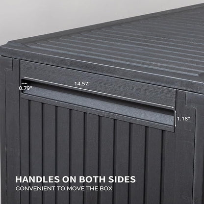 Vasitelan 90 Gallon Outdoor Storage Deck Box, Backyard Lockable Outside - Image 5