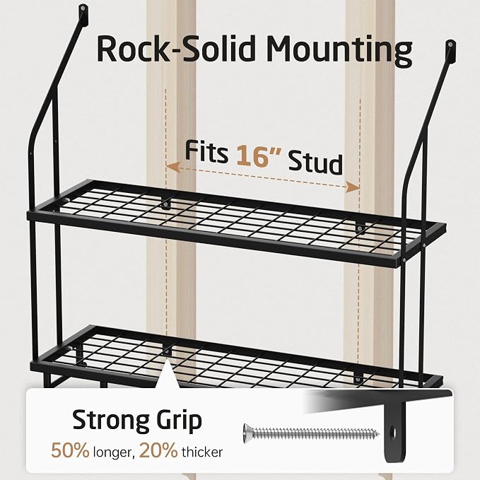 KES 30-Inch Pot Rack Wall Mounted - Image 8