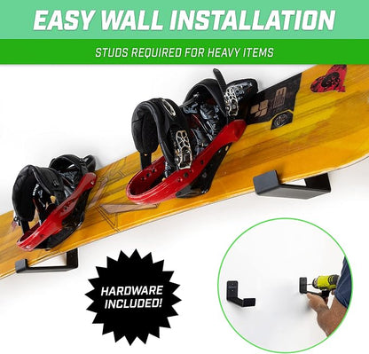 GoSports Universal Snowboard & Skateboard Wall Mount Display Racks - Image 5