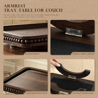EOSAHR Acacia Wood Couch Tray - Image 6