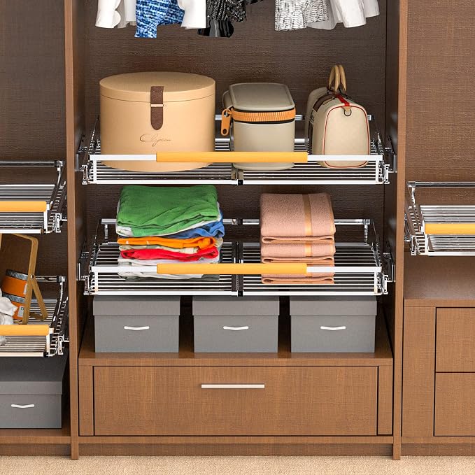 Pull Out Drawer Cabinet Organizer, Expandable Slide Out Storage Shelves - Image 6