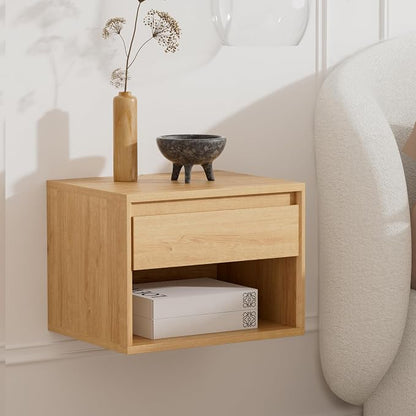 Floating Nightstand, Wall Mounted Bedside Table by EYYTHUNG