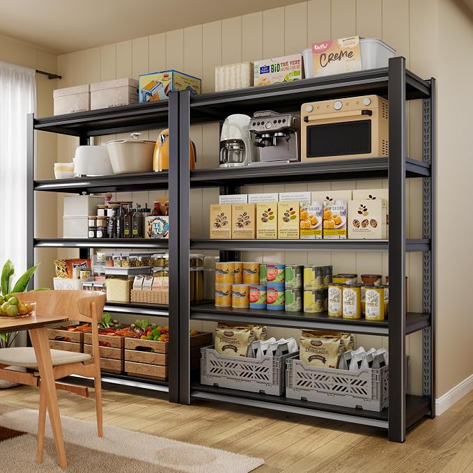 CJF Adjustable Garage Storage Shelves, 5-Tier Garage Shelving Heavy Duty - Image 4