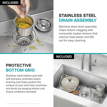 KRAUS Standart Pro 30 -inch Undermount Single Bowl 16 Gauge Stainless Steel - Image 11