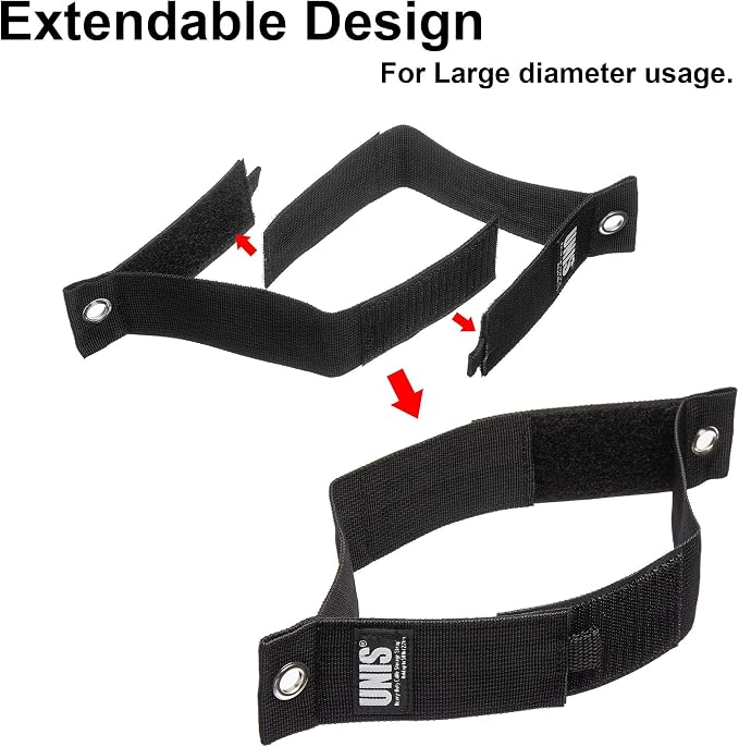 8 Pack Heavy Duty Large 13-inch Extension Cord Storage Extendable Cable Ties - Image 4