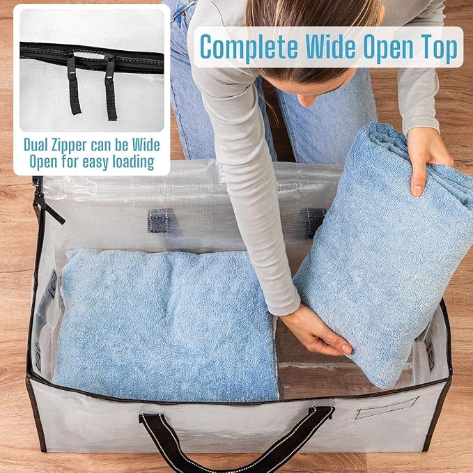 VENO 4 Pack Moving Bags, Comforter and Blanket Storage Bags - Image 2