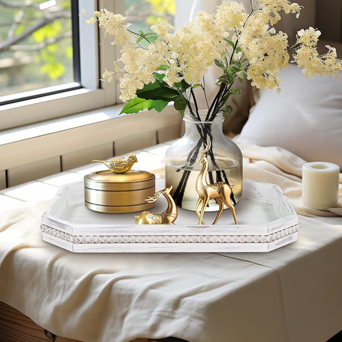 MAONAME Wood Serving Tray, Farmhouse Wooden Tray - Image 7