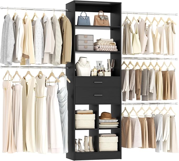 Besiost Closet System, 4-8 FT Closet Organizer Systems by Besiost