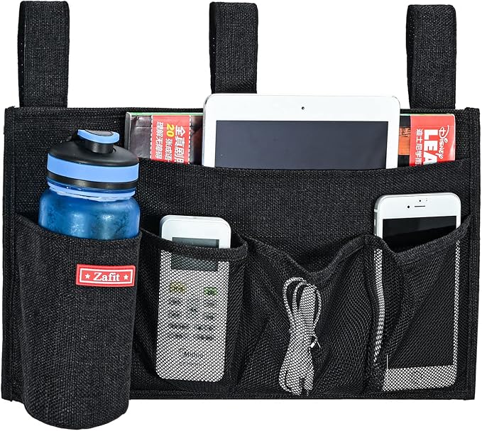 Linen Bedside Caddy, Bedside Storage Organizer - Image 2