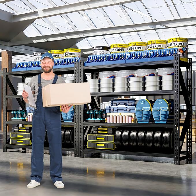 Heavy Duty Garage Storage Shelves 5000LBS Capacity, 4-Tier Large Industrial - Image 9