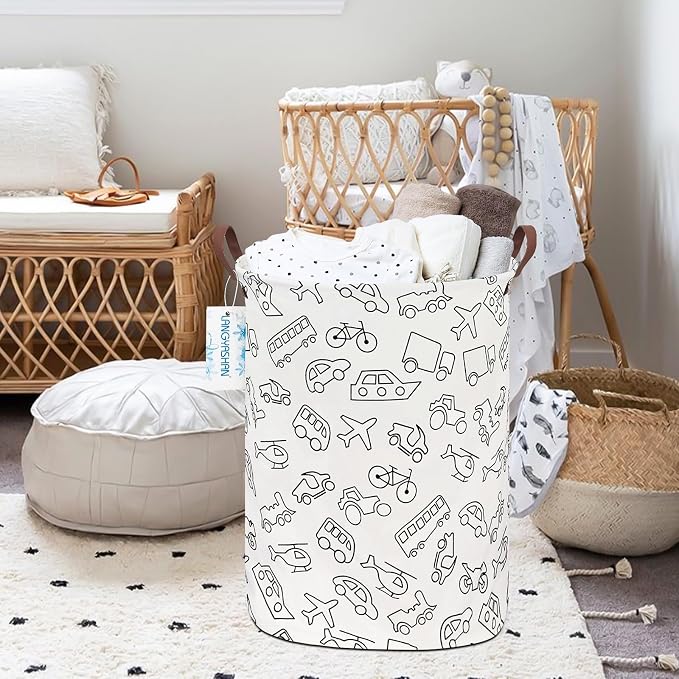 LANGYASHAN Laundry Basket Canvas Fabric Collapsible Organizer Basket - Image 6