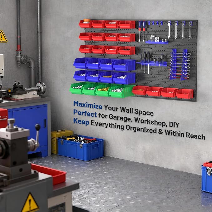 WORKPRO Pegboard Organizer Wall Mounted, Peg Board Wall Organizer - Image 2