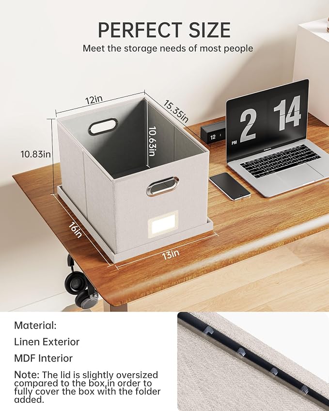 2 Pack File Storage Organizer, Document Organizer, Portable File Box - Image 2