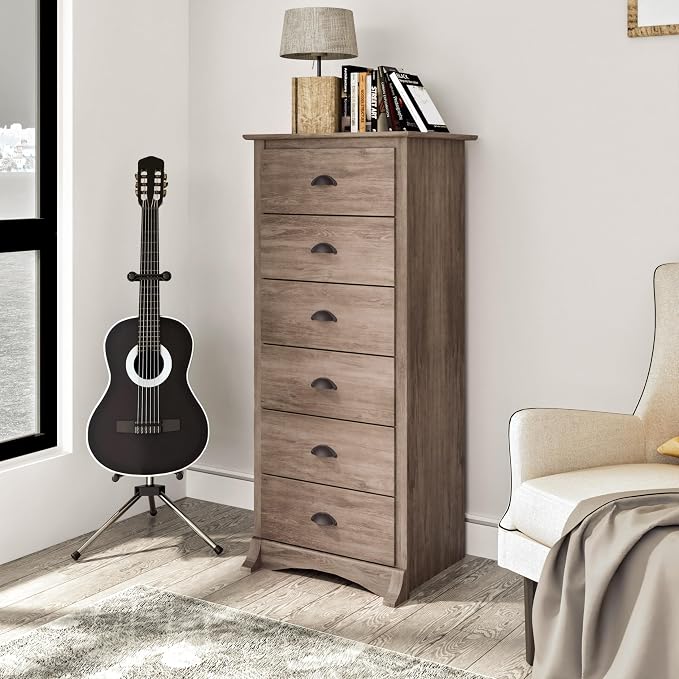 Prepac Salt Spring Rustic 6-Drawer Tall Dresser - Image 5