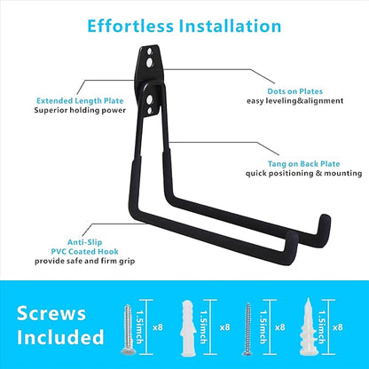 Garage Hooks, 4 Pack Wall Mount Storage Hanger - Image 2