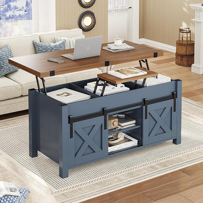 SEDETA Lift Top Coffee Table, 4 in 1 Multi-Function Convertible Coffee Tables - Image 8