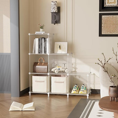 AWTATOS Cube Storage Organizer, Closet Organizers and Storage, 6 Cube Shelves - Image 2