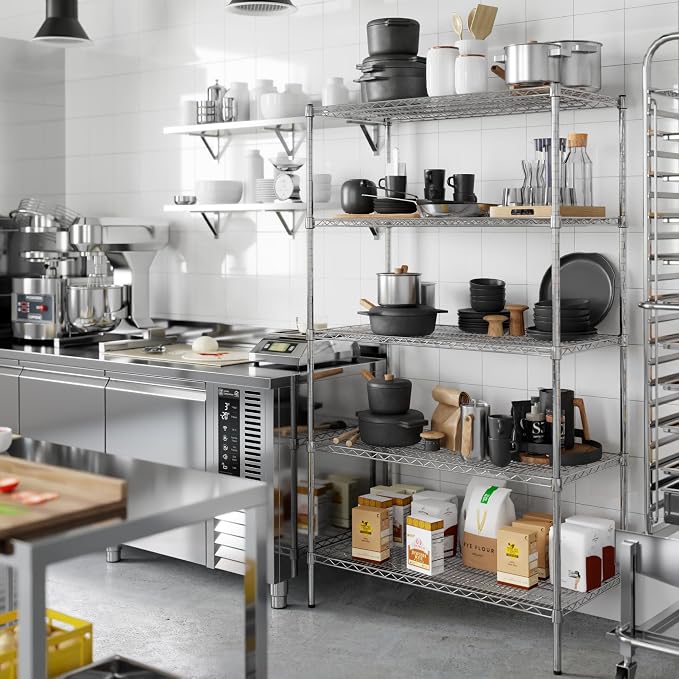 21" Deep x 42" Wide x 74" Height Wire Shelving Kit | 5-Tier | NSF Commercial - Image 7