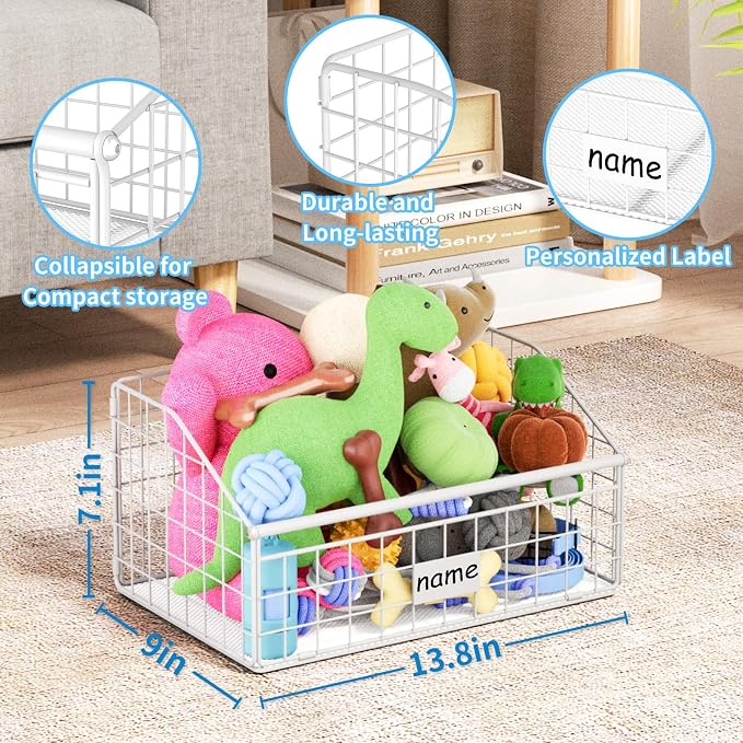 Kaiferty Indestructible Dog Toy basket, Small Toy Box - Image 8