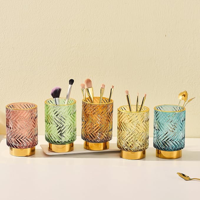 Makeup Brush Holder Organizer, Toothbrush Holders, Desk Pen Pencil Holder - Image 7