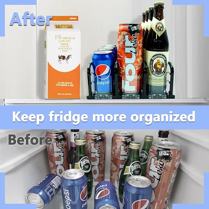 Drink Organizer for Fridge, Soda Can Dispenser for Fridge, Refrigerator Drink - Image 3