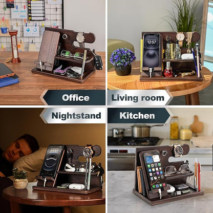 TESLYAR Wood Phone Docking Station - Image 9