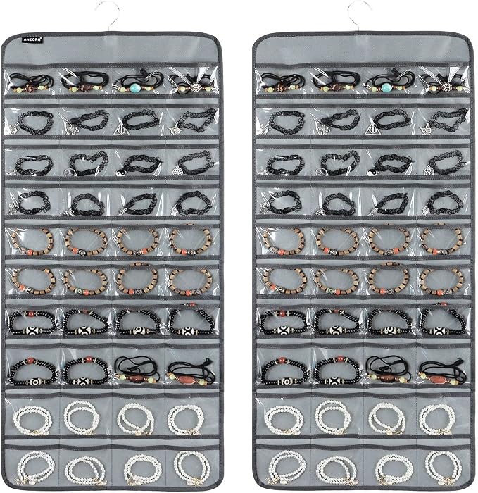 80 Pockets Hanging Jewelry Organizer by ANZORG