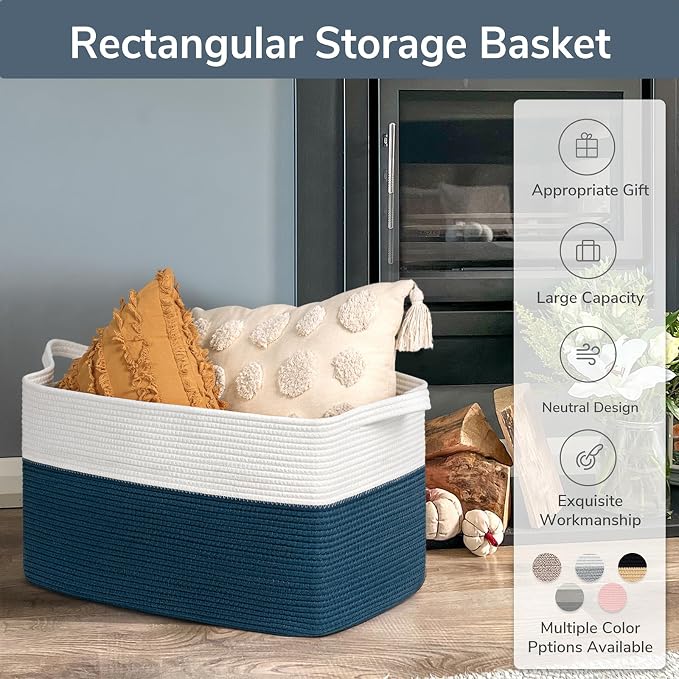 Goodpick Large Storage Baskets for Organizing, Woven Baskets for Storage - Image 7