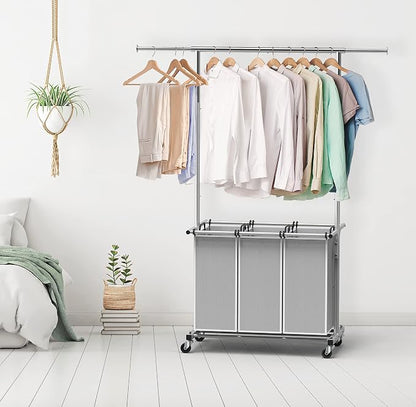Simple Houseware 3 Bags Laundry Sorter - Image 7