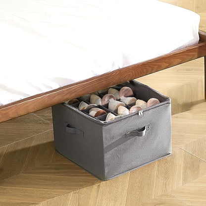 VEVOR Under Bed Shoe Storage Organizer, 1 Pack, 16 Compartments, Underbed Shoe - Image 8