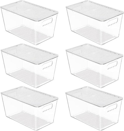 Vtopmart 6 Pack Clear Stackable Storage Bins by Vtopmart
