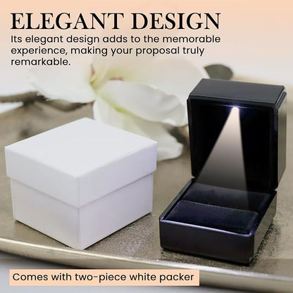 Novel Box Square Shaped Black Ring Box - Image 6