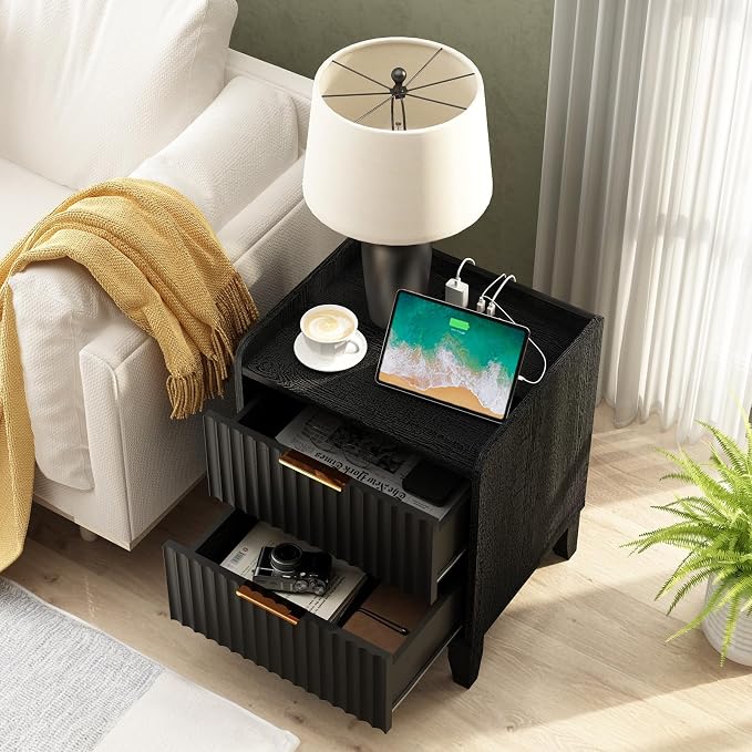 Wnutrees Fluted Nightstand - Image 4