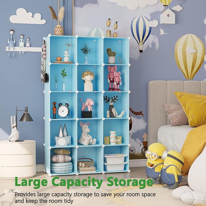 C&AHOME Cube Storage Organizer, 16-Cube Shelves Units, Plastic Storage Cubes - Image 4